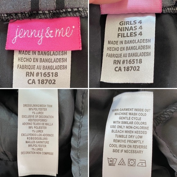 Girls Plaid Black/white fit flare Dress & cardigan Size 4 - Picture 12 of 12